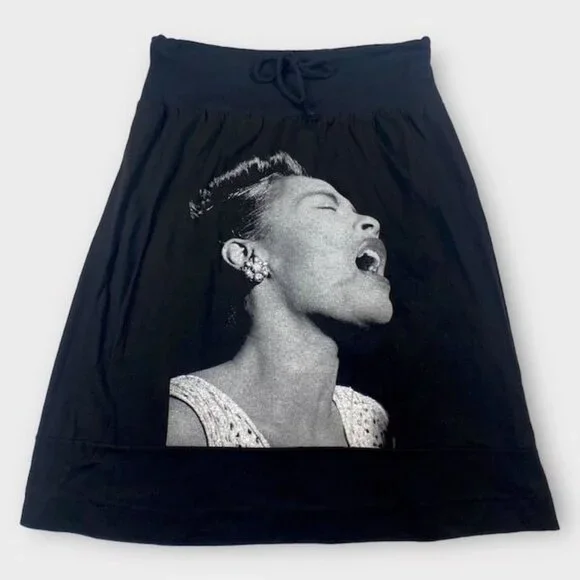 NWOT Billie Holiday Singing Skirt Black Size Large - Picture 3 of 8